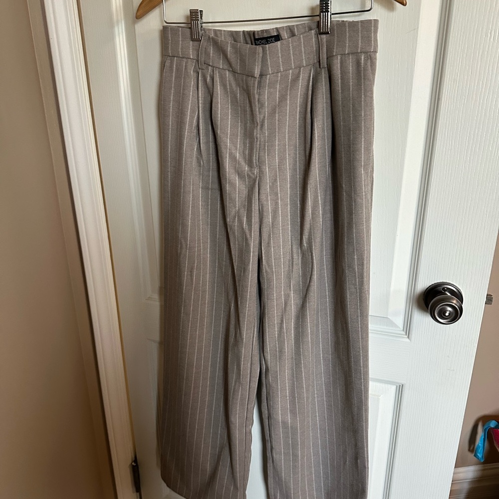Rachel Zoe Women's Gray Pinstripe Trousers